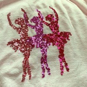 Girls soft pink long sleeve ballerina top